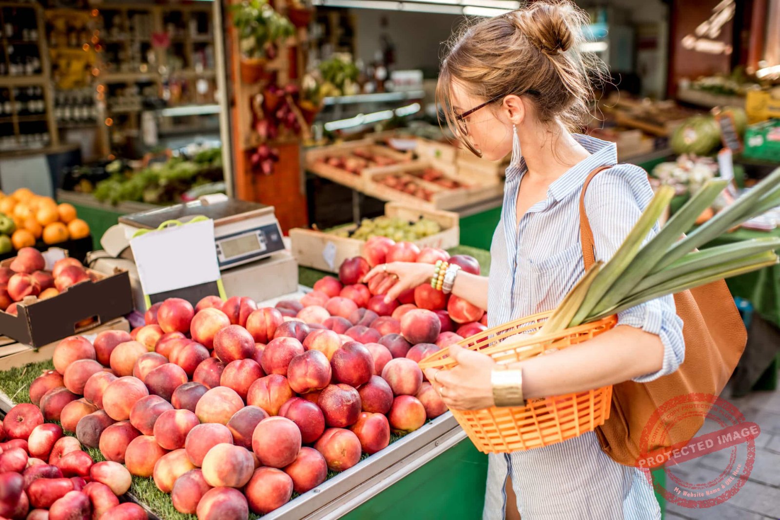 Woman at the food market